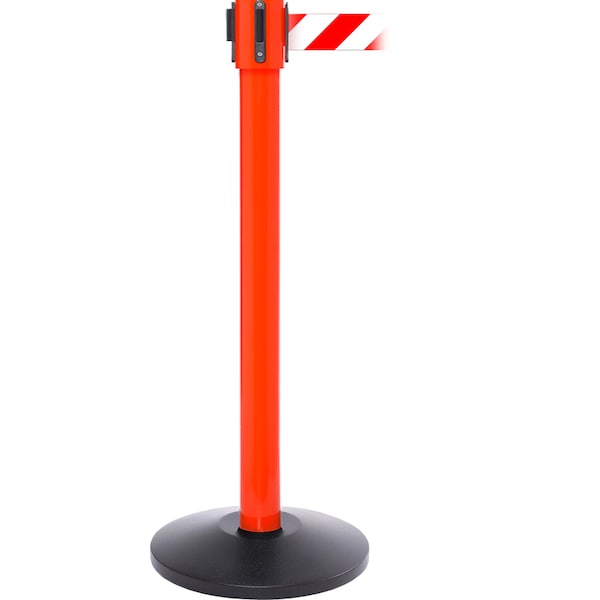 Queue Solutions SafetyPro Twin 335, Red, 25' Red/White PLEASE WAIT HERE Belt SPRO335R-RWPWH250 - main